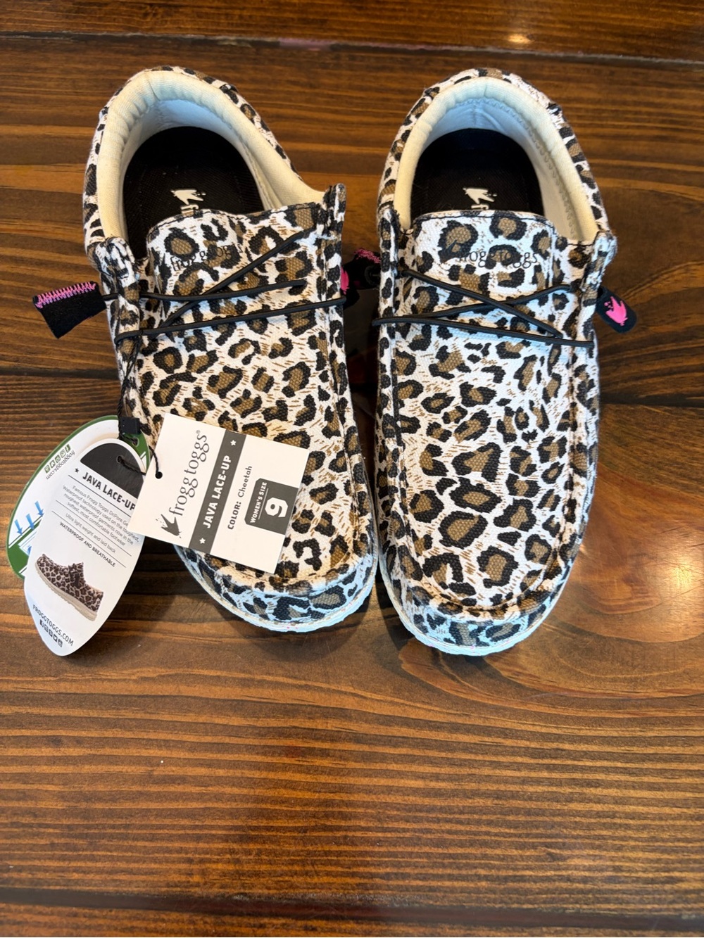 frogg toggs Leopard Print Slip-On Flats - White, Black, Brown